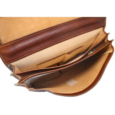 Floto Cenzo Amazing Spider Man Bag Briefcase Messenger Peter Parker Brown 3